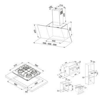 FRANKE FPJ 615 V BK/SS DAVLUMBAZ FHMA 604 3G DC XS OCAK FSL 86 H XS İNOX ANKASTRE FIRIN SET