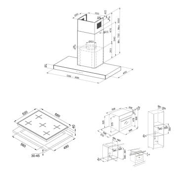 FRANKE FABER SMART X/V A90 DAVLUMBAZ FHNG 705 4G TC BK C OCAK FSM 86 H XS FIRIN SİYAH ANKASTRE SET