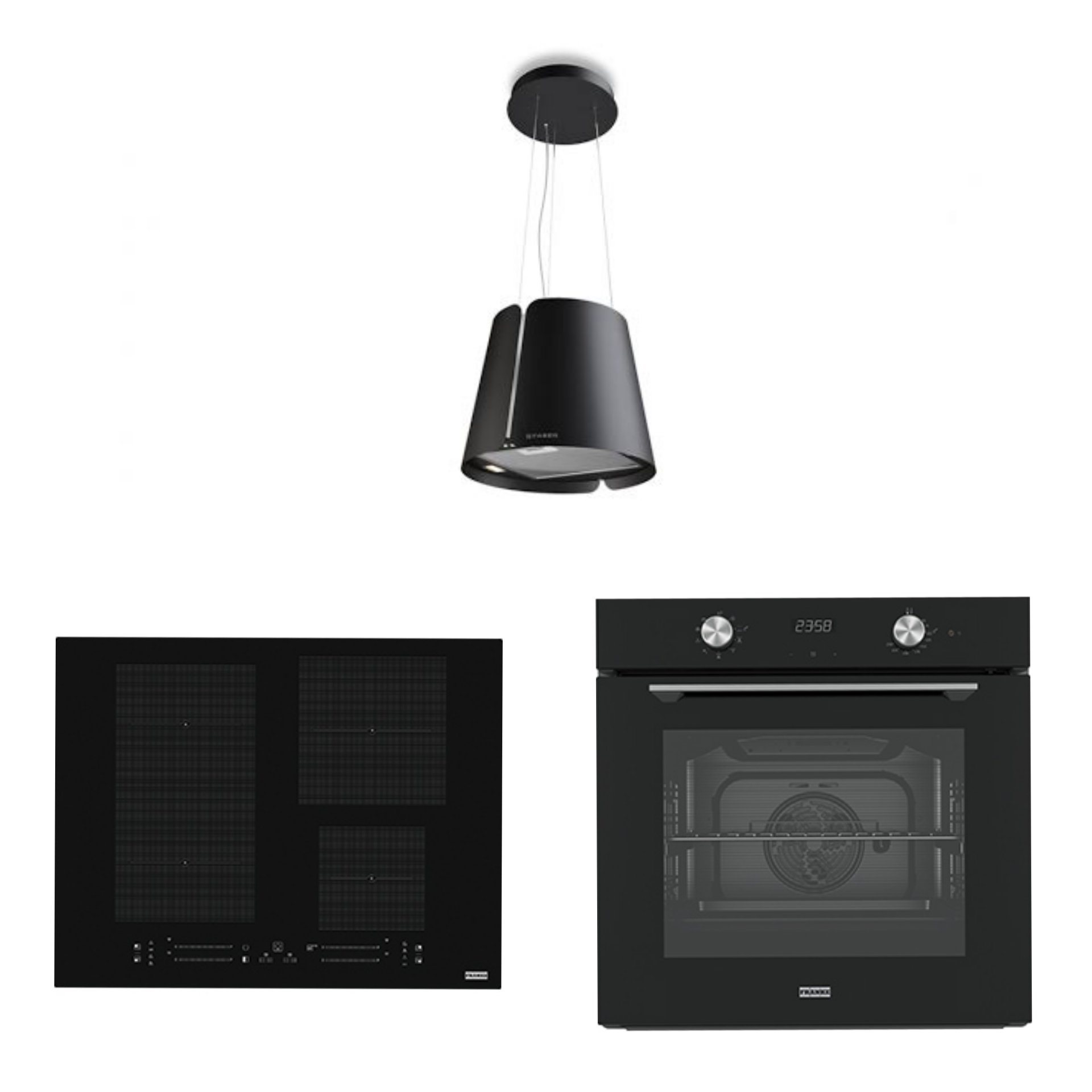 FRANKE FABER BEAT BK MATT F45 ADA DAVLUMBAZ FMA 654 I F BK İNDÜKSİYONLU OCAK FMA 86 H BK FIRIN ANKASTRE SET