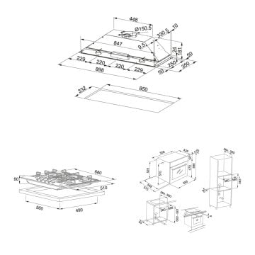 FRANKE FBI 931H XS ASPİRATÖR FHNL 705 4G TC XS E OCAK FSL 82 H XS FIRIN İNOX ANKASTRE SET