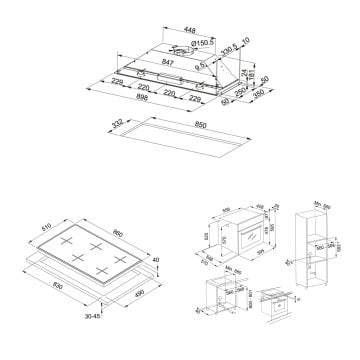 FRANKE FBI 931H XS GÖMME ASPİRATÖR FHNL 905 4G TC XS C OCAK FSL 82 H XS FIRIN İNOX ANKASTRE SET​