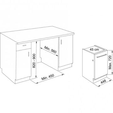 FRANKE FDW 4510 E8P E 45 CM TAM ANKASTRE BULAŞIK MAKİNESİ