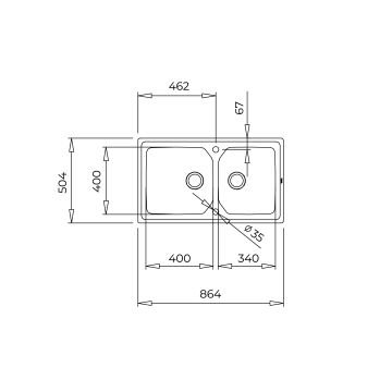 TEKA BROOKLYN 90 M-XP 2B TEZGAH ÜSTÜ-SIFIR EVİYE