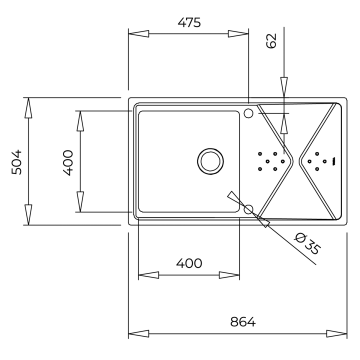 TEKA BROOKLYN 50 M-XP 1B 1D TEZGAHÜSTÜ EVİYE
