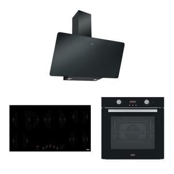 FRANKE FPJ 915 V BK A/900 DAVLUMBAZ FRSM 905 C TOD BBK ELEKTRİKLİ OCAK FSL 86 H BK FIRIN SİYAH ANKASTRE SET