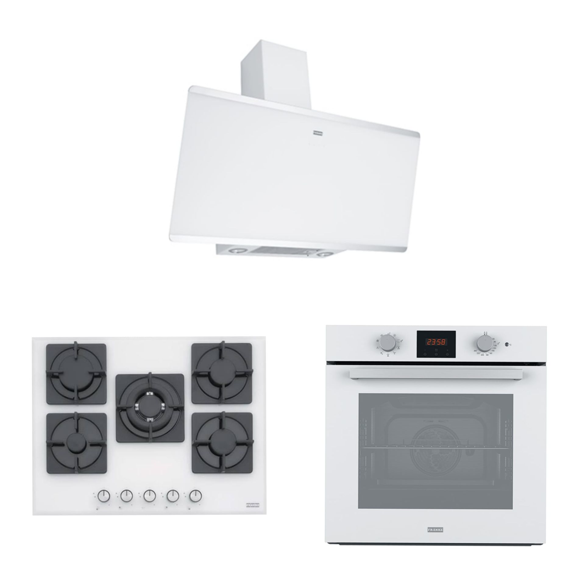 FRANKE FPJ 915 V WH/SS DAVLUMBAZ FHNS 705 4G TC WH C OCAK FSL 86 H WH FIRIN BEYAZ ANKASTRE SET