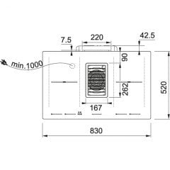 FRANKE MYTHOS FMY 839 CRİSTALLO NERO ADA TİPİ OCAK DAVLUMBAZ