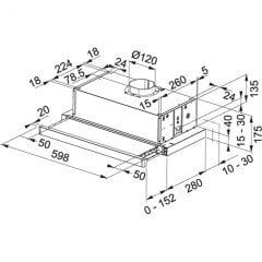 FRANKE FTC 6032 GR/ XS V2/600 İNOX GÖMME ASPİRATÖR
