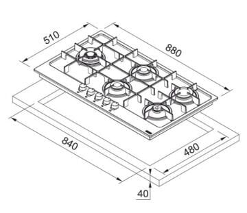 FRANKE MARİS FHMA 905 4G DCL XS C INOX ANKASTRE OCAK