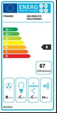 FRANKE LİNFA FDL 6165 XS PASLANMAZ ÇELİK LİNFA DUVAR TİPİ DAVLUMBAZ
