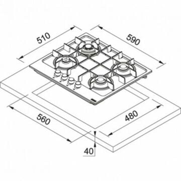 FRANKE FHMA 604 3G DC MB C MATT BLACK MARİS OCAK