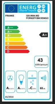 FRANKE MYTHOS FCR 925 TC BK XS DUVAR TİPİ PASLANMAZ ÇELİK DAVLUMBAZ