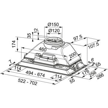 FRANKE FBI 525 BK MAT SİYAH ANKASTRE BOX ASPİRATÖR