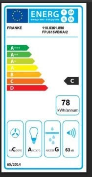 FRANKE GLASS LİNEAR VERTİCAL FPJ 615 V BK A/SS CRİSTALLO NERO DAVLUMBAZ