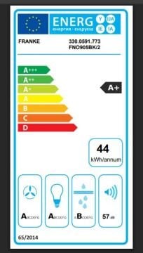 FRANKE FNO 905 BK BLACK GLASS MARİS NEO DUVAR TİPİ DAVLUMBAZ