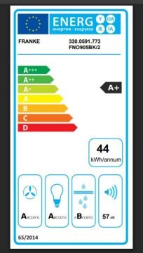 FRANKE FNO 905 BK BLACK GLASS MARİS NEO DUVAR TİPİ DAVLUMBAZ