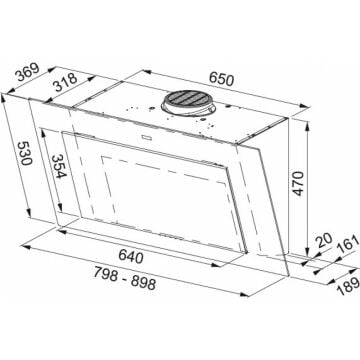 FRANKE FMA 907 BK BLACK MATT MARİS PRO DUVAR TİPİ DAVLUMBAZ
