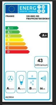 FRANKE FMA 907 BK BLACK MATT MARİS PRO DUVAR TİPİ DAVLUMBAZ