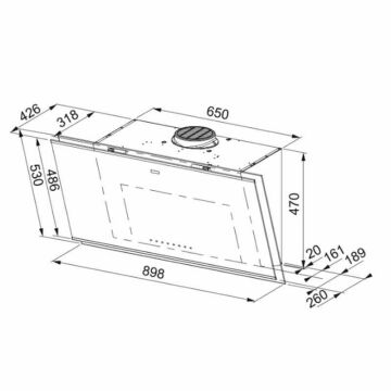 FRANKE FMY 907 FM BK/XS BLACK GLASS+BLACK MYTHOS PRO DUVAR TİPİ DAVLUMBAZ