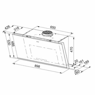FRANKE FMY 907 FM BK/XS BLACK GLASS+BLACK MYTHOS PRO DUVAR TİPİ DAVLUMBAZ