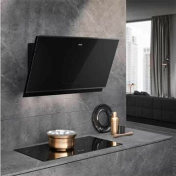 FRANKE FMY 907 FM BK/XS BLACK GLASS+BLACK MYTHOS PRO DUVAR TİPİ DAVLUMBAZ
