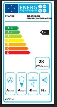 FRANKE FMY 907 FM BK/XS BLACK GLASS+BLACK MYTHOS PRO DUVAR TİPİ DAVLUMBAZ