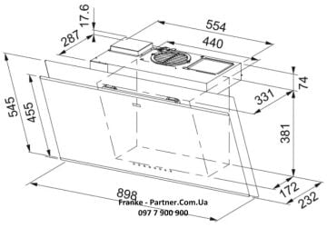 FRANKE FVMY AH BK F90 BLACK GLASS MYTHOS DAVLUMBAZ
