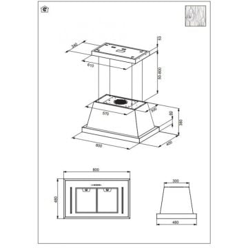 FRANKE  FABER EV8 WH MATT F80 SC MAT BEYAZ ADA DAVLUMBAZ AHŞAP ÇERÇEVE