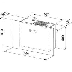 TEŞHİR FRANKE MARİS FREE BY DROR MARİS FREE 80 CRİSTALLO NERO DUVAR TİPİ DAVLUMBAZ