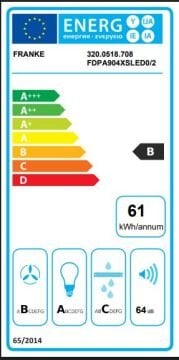 FRANKE DESİGN PLUS FDPA 904 XS PASLANMAZ ÇELİK DUVAR TİPİ KÖŞE DAVLUMBAZ
