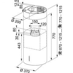 FRANKE ADA TUBE PLUS TUNNEL FTU PLUS 3707 I XS İNOX ADA TİPİ DAVLUMBAZ