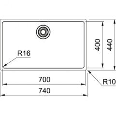 FRANKE MARİS MRX 110-70 PASLANMAZ ÇELİK EVYE