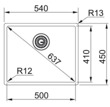FRANKE BOX BXX 210-50 PASLANMAZ ÇELİK EVYE