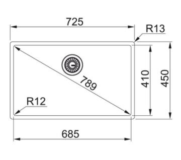 FRANKE BOX BXX 110-68/ BXX 210-68 TEZGAHA SIFIR PASLANMAZ ÇELİK EVYE