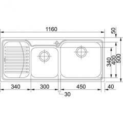 FRANKE GALASSİA GAX 621 PASLANMAZ ÇELİK SAĞ DAMLALIKLI EVYE