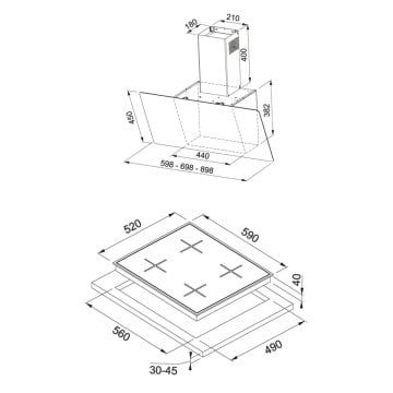 FRANKE FPJ 615 V BK/SS SİYAH DAVLUMBAZ FHNS 604 4G BK C SİYAH OCAK 2Lİ ANKASTRE SET