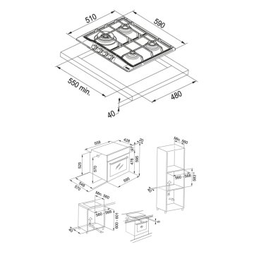 FRANKE FHTL 604 3G TC XS C TRENDLİNE İNOX OCAK FSL 82 H XS SMART İNOX FIRIN 2Lİ SET