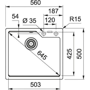 FRANKE URBAN UBG 610-56 GRANİT AVENA TEZGAH ÜSTÜ EVYE