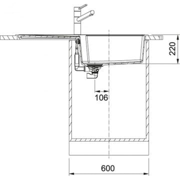 FRANKE URBAN UBG 611-100 GRANİT SAHARA TEZGAH ÜSTÜ EVYE