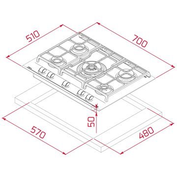 TEKAGZC 75330 XBC WH (E4) OCAK