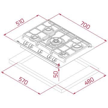 TEKAGZC 75330 XBC WH (E4) OCAK