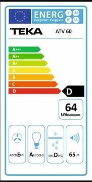TEKA  ATV 60 BK DUVAR TİPİ DAVLUMBAZ