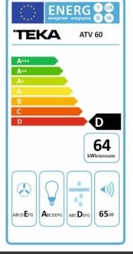 TEKA ATV 60.3 M BK DUVAR TİPİ DAVLUMBAZ