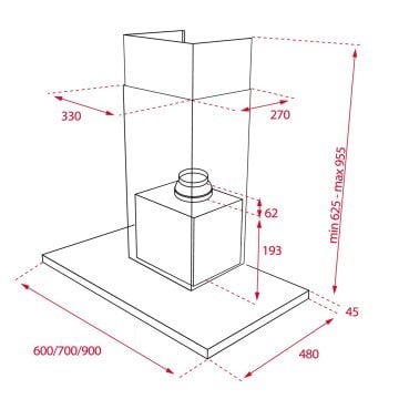 TEKA DSJ 950 ULTRA SLİM DUVAR TİPİ DAVLUMBAZ
