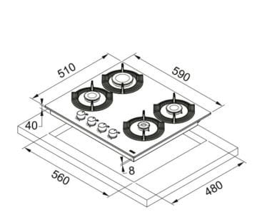 FRANKE MARİS  FHMF 604 4GC BK OCAK