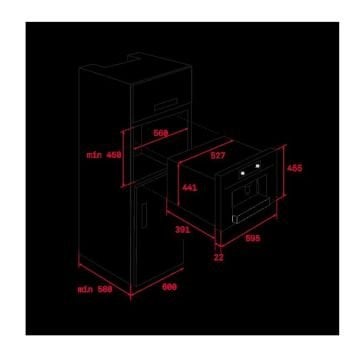TEKA CLC 855 GM INOX SİYAH CAM ANKASTRE KAHVE MAKİNESİ