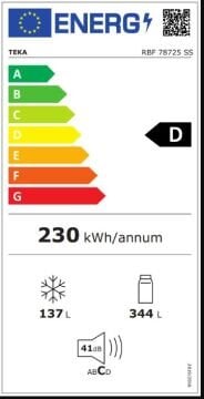 TEKA  RBF 78725 SS EU BUZDOLABI