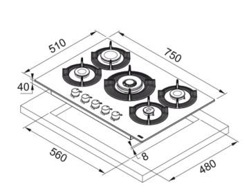 FRANKE  FHMF 755 4G DC C BK OCAK