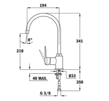 TEKA IN 995 SİYAH  DÖNER BORULU BATARYA