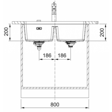 FRANKE MARİS MRG 120-35-35 MARİS TEZGAH ALTI NERO EVİYE